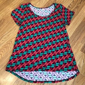 Lularoe print top, size medium